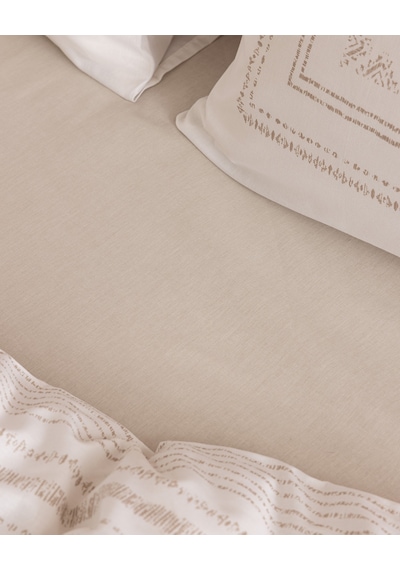 Madame Coco Josephine Tek Kişilik %100 Pamuk Ranforce Baskılı Çarşaflı Nevresim Takımı - Bej 8684427335253 Çok Renkli