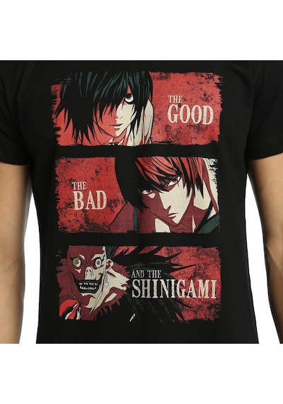 Bant Giyim - Death Note Kira L Shinigami Siyah Erkek Tişört