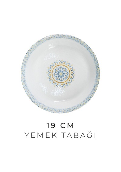 Kitchen Life 12 Parça 4 Kişilik Mosaik Porselen Yemek Takımı  - New Bone  Yemek Seti