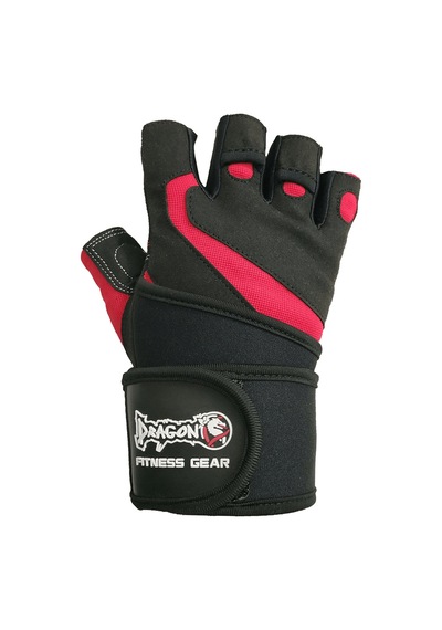 Dragon - W8070 Bilek Bandajlı Body & Ağırlık & Fitness Eldiveni Siyah