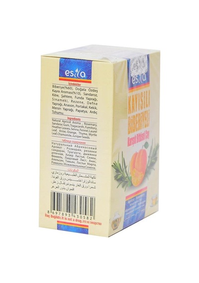 Esila Kayısılı Biberiyeli Karışık Bitkisel Süzen Poşet Çay 45 x 2 G