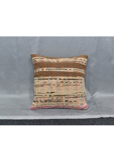 Zehra Abla Halı Yeni El Dokuma Dekoratif Kilim Kırlent Yastık Kılıfı 6484 Çok Renkli