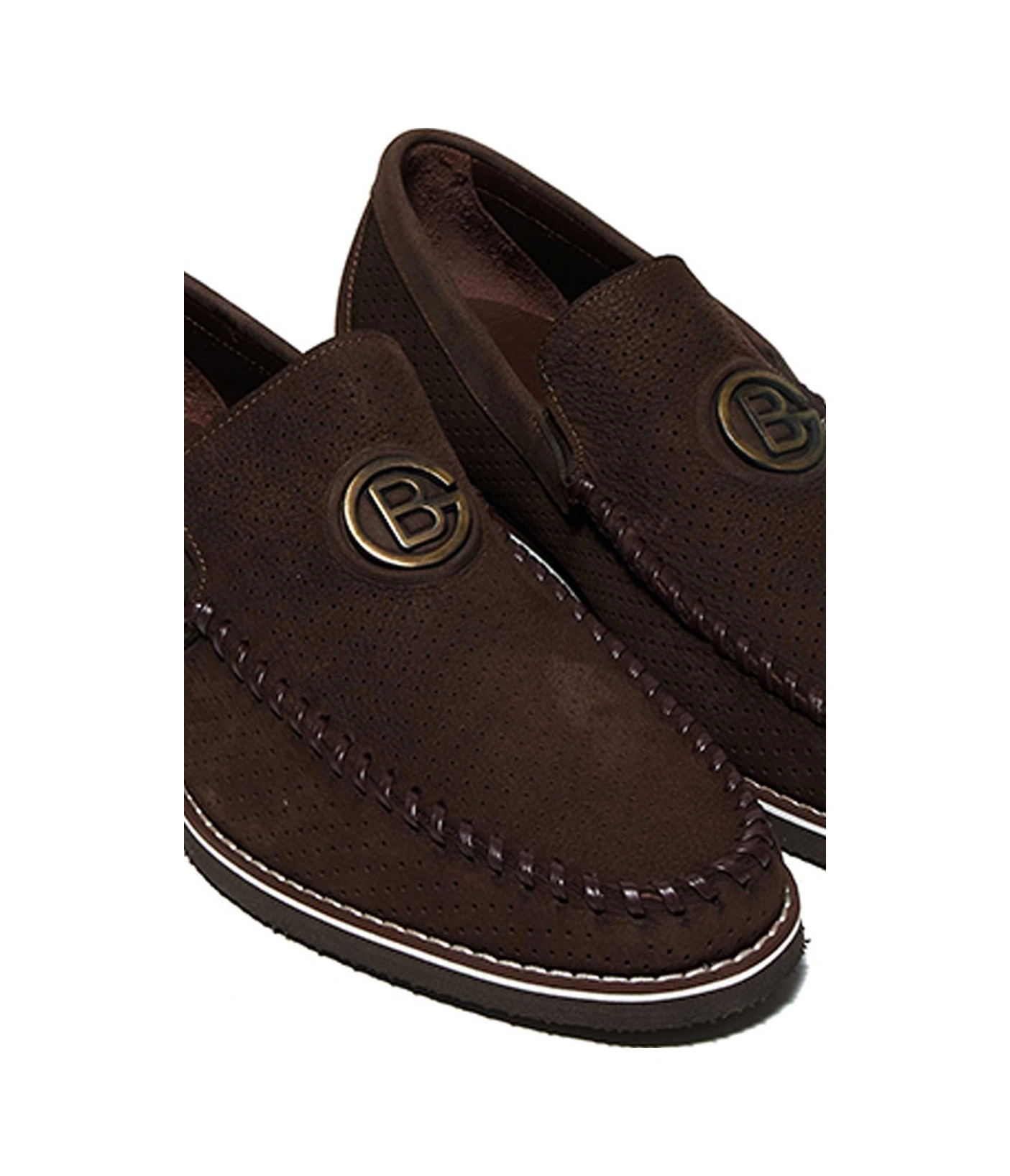 Bestello Bağcıksız Eva Taban Loafer 331-080 Erkek Ayakkabı Kahve Nubuk