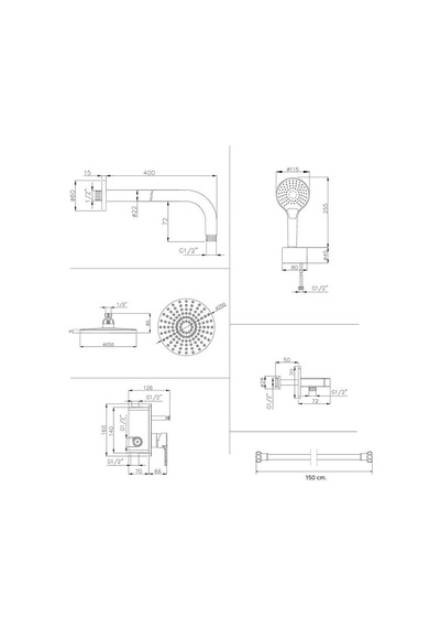 Adell Lento Optimal Ankastre Set Krom