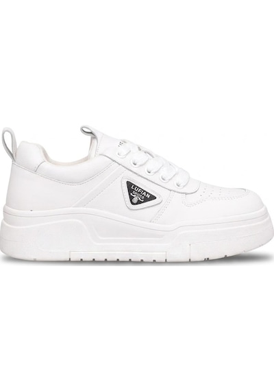 Lufian 121230082 Jennifer Kadın Hakiki Deri Klasik Sneaker Beyaz Beyaz