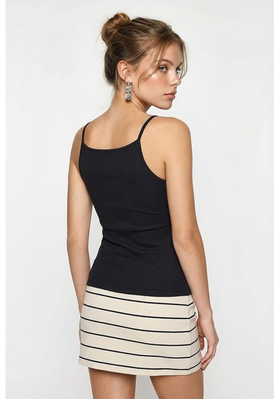 Shade Kadın Halter Yaka Saran Basic Bluz 60251253 - Füme