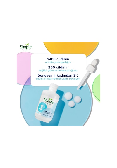 Simple %3 Hyaluronic Acid + B5 Vitamin Booster Serum 2 x 30 ML