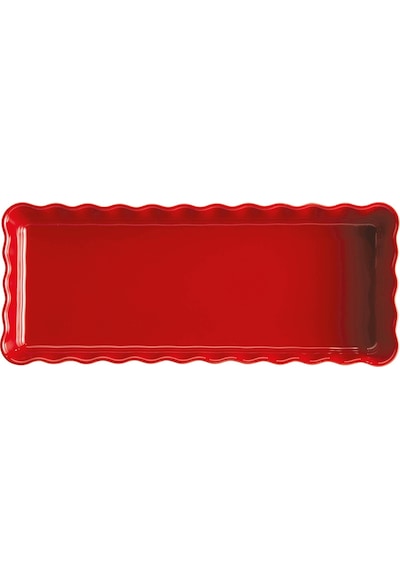 Emile Henry Tart-börek-fırın Kabı Dikdörtgen 36.5 X 15 Cm - Kırmızı/burgundy Kırmızı