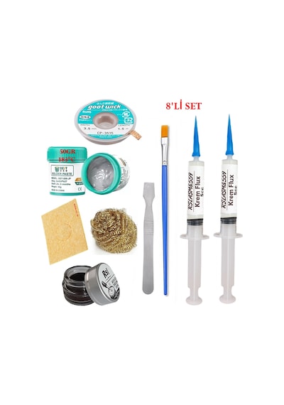 Best Krem Lehim 183 C 50gr Havya Uc Temizleyici Flux Lehim Toplama Cp-3515 Lehim Emme Teli Spatula Seti1 Tk02