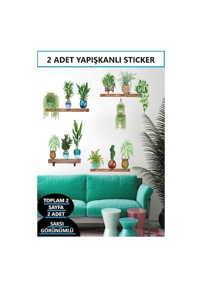 Yapışkanlı Sticker Dekoratif Duvar Cam Stickerı Saksı Çiçek Tasarımlı Ev Dekorasyon Yapışkanı Tablo Raf Görünümlü Yeşil Yapışkanlı Sticker Dekoratif Duvar Cam Stickerı Saksı Çiçek Tasarımlı Ev Dekorasyon Yapışkanı Tablo Raf Görünümlü Yeşil