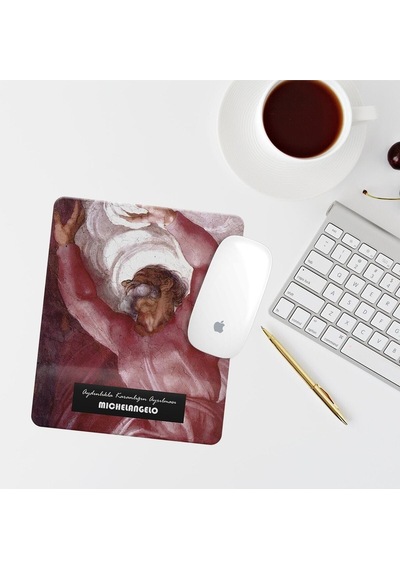 Michelangelo Aydınlıkla Karanlığın Ayrılması Bilek Destekli Dikdörtgen Mouse Pad Mouse Altlık Mousepad