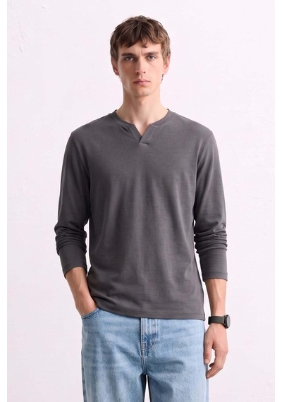 Barrels And Oıl Erkek Uzun Kollu Sweatshirt - Antrasit Antrasit