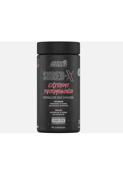 Applied Nutrition Shred X Tyrosine Theanine Green Tea Caffeine Extreme Thermogenic 90 Capsules