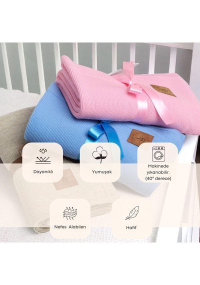 Lttle Dedi Dua Yumuşak Örme Bebek Battaniyesi, Oeko-tex 100 Sertifikalı - Hipoalerjenik Ve Isı Düzenleyici - Lüks Konfor, Nefes Alabilen Yapılı Çocuk Örtüsü, Mavi 80x100 Cm Çok Renkli Lttle Dedi Dua Yumuşak Örme Bebek Battaniyesi, Oeko-tex 100 Sertifikalı - Hipoalerjenik Ve Isı Düzenleyici - Lüks Konfor, Nefes Alabilen Yapılı Çocuk Örtüsü, Mavi 80x100 Cm Çok Renkli