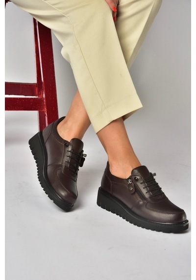Fox Shoes U555040403 Kahverengi Hakiki Deri Günlük Kadın Ayakkabı