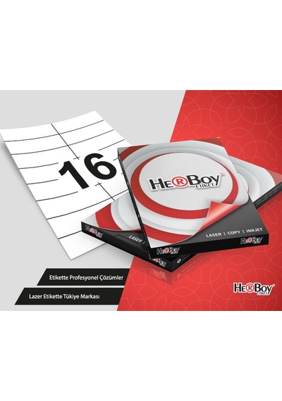 Herboy Laser Etiket 100 Yp 105x37.125 Laser-copy-ınkjet Hb-1105 Diğer
