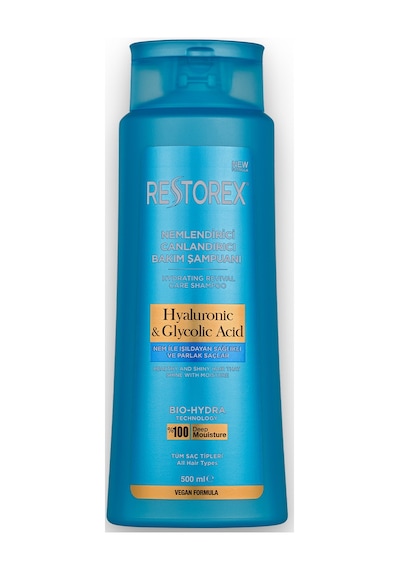 Restorex Hydra Nemlendirici Canlandırıcı Bakım Şampuanı 500 Ml - Hyaluronik Asit, Glikoik Asit