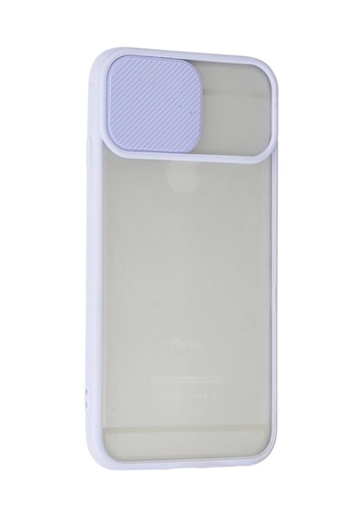 Apple iPhone Uyumlu 6 Kılıf Palm Buzlu Kamera Sürgülü Silikon - Lila İtdark31142