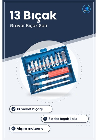Hobi Gravür Ahşap Heykel Çömlek Oyma Maket Bıçak Seti Alaşım Kesi
