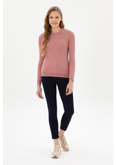 U.S. Polo Assn. Kadın Orkide Bisiklet Yaka Basic Kazak 50307763-VR221