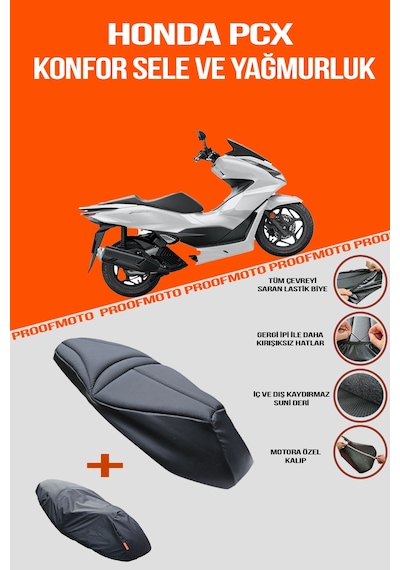 Honda Pcx Konfor Sele Ve Yağmurluk Kılıf