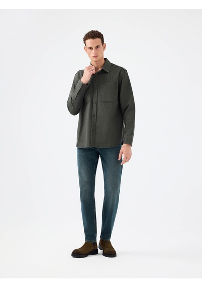 Loft Relax Fit Haki Erkek Gömlek Lf2040989 Haki