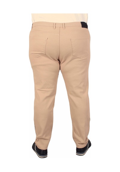 Moc Grande Mocgrande Büyük Beden Klasik 5 Cep Gabardin Pantolon 11915 Bej Bej