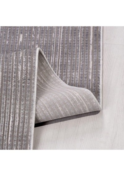 Bespoky Geometrik Modern Salon Halısı Makine Dokuma No 15102 Gri