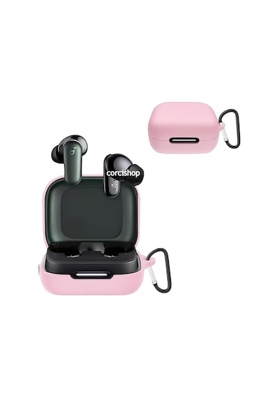 Soundcore R50i Nc / P30i Modeli Uyumlu Kılıf Askılı Mat Silikon Ürün Kulaklık Değildir Pembe