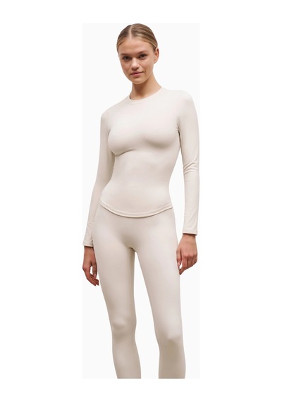Because Of Alice Base Sculpting Long Sleeve Top Uzun Kollu Şekillendirici Kadın Üst Krem