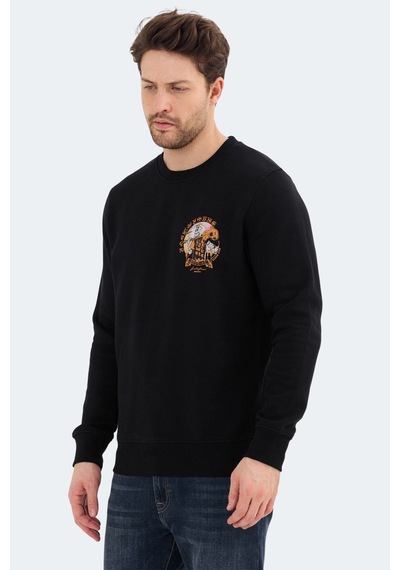 Jack & Jones 12256818 Erkek Siyah Sweatshirt Siyah