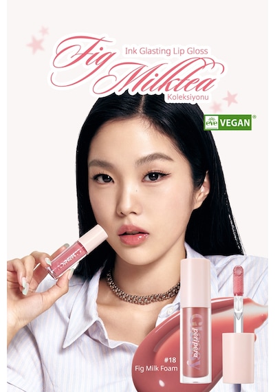 Dudaklara Dolgun Ve Işıltılı Görünüm Sunan Gloss Perıpera Ink Glasting Lip Gloss 18 Fig Milk Foam