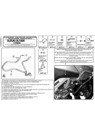 Kappa Kn46 Suzukı Dl 1000 V-Strom 02-11 Koruma Demiri