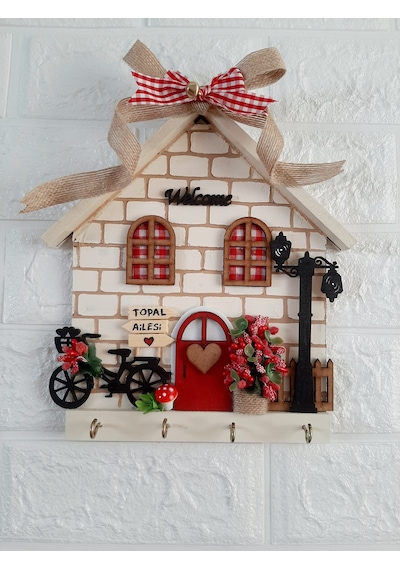 Psacraft Hediye Çeyizlik Taş Desenli Kurdeleli Ahşap 23 X 25 Mdf