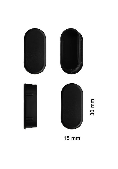 Mey İthalat Oval Profil İç Tapa 15x30 Mm 4 Adet