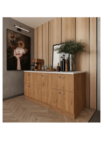Badem Mutfak 1 Kapaklı - 4 Çekmeceli Alt Modül - 150 Cm - Çok Amaçlı Dolap - Tezgah Dahil Atlantik Çam - Beyaz Badem Mutfak 1 Kapaklı - 4 Çekmeceli Alt Modül - 150 Cm - Çok Amaçlı Dolap - Tezgah Dahil Atlantik Çam - Beyaz