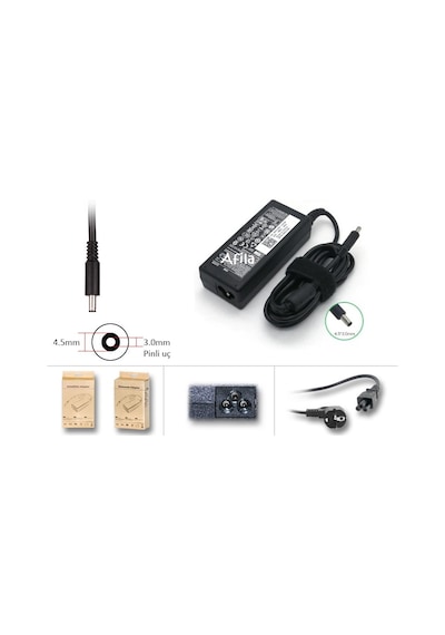 Dell Uyumlu 19.5V 3.34A 65W 4.5mm-3.0mm Notebook Adaptör (RNA-DL10)