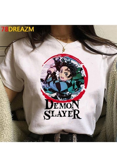 Noıssey Kırmızı Etiket Yeni Demon Slayer T-shirt Model63 16865 Beyaz
