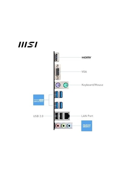 Msı Pro B650m-b Ddr5 Amd B650 Am5 Soket Ddr5 6800+ Oc Mhz Matx Anakart