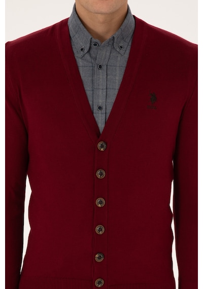 U.s. Polo Assn. Erkek Bordo Hırka Triko 50313702-vr014 Bordo