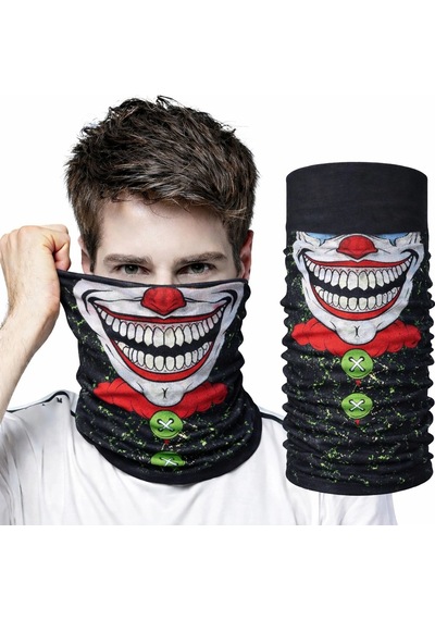 Erturkstore Joker Yüz Baskılı Baf Bandana - Çok Amaçlı Boyunluk Bandana 2 No Çok Renkli