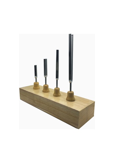Diyapozon 4'Lü Set 256 Hz 320 Hz 384 Hz 512 Hz Tokmaklı