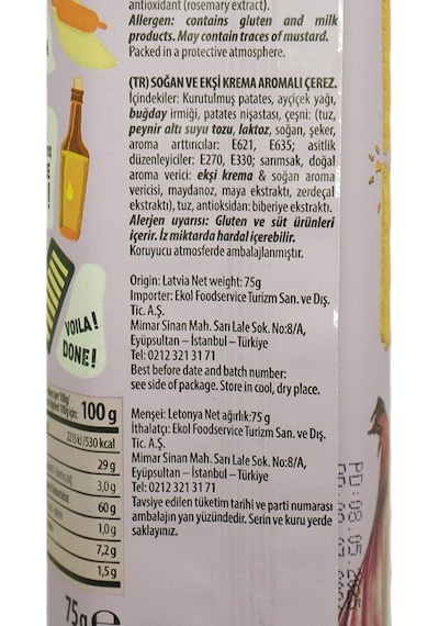 Long Chips Soğan Ve Ekşi Krema Aromalı Patates Cipsi 75 G 2 Adet