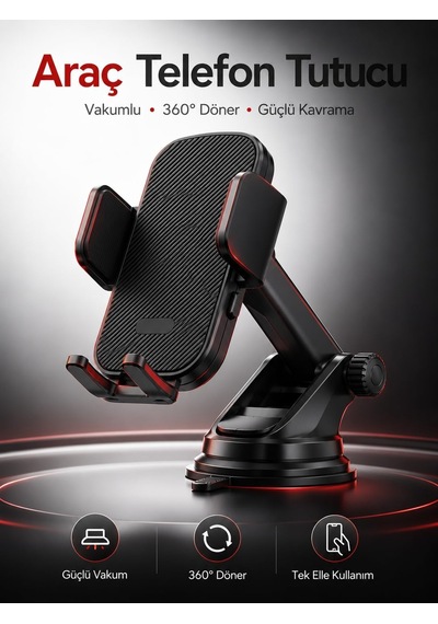 Araç Telefon Tutucu, Dashboard Ve Cam Uyumlu, Vakumlu 2 Mixed