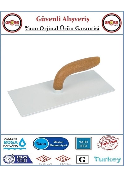Dekor Kaleterasit Plastik Saplı Sıva Malası - Akrilik - 28cm