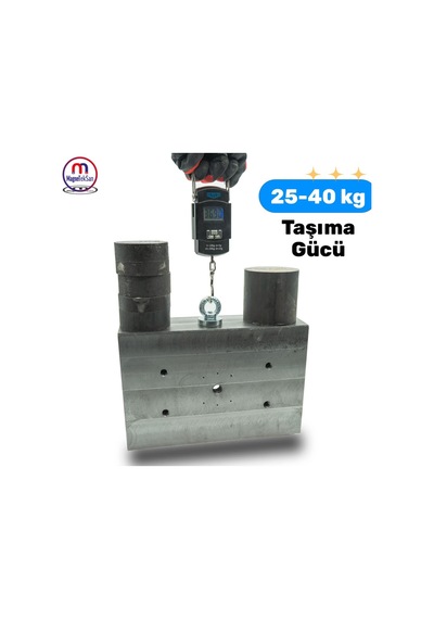 40mm Çok Güçlü Deniz Mıknatısı - Fishing Magnet - Neodyum Daimi Çelik Mıknatıs - Halkalı Pot Mıknatıs - Nik