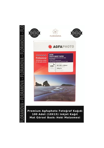 Premium Agfaphoto Fotoğraf Kağıdı 100 Adet 10x15 Inkjet Kağıt Mat Görsel Baskı Hobi Malzemesi