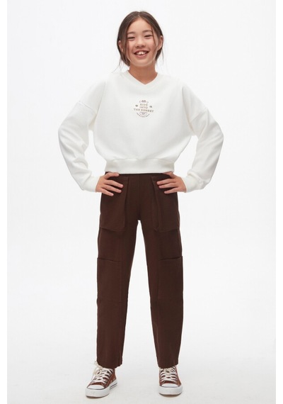 Xo Kids Kız Çocuk Pantolon 10-16 Yaş 57701 Kahverengi