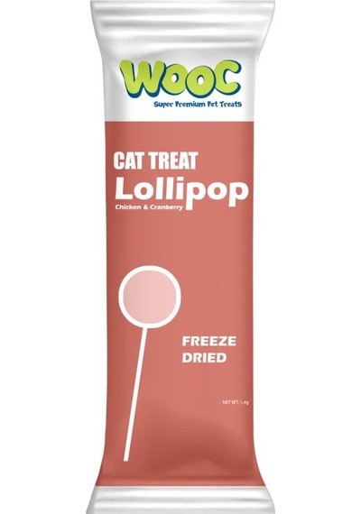 Wooc Tavuk Ve Kızılcıklı Kedi Lolipop 1,4 Gr 1 Adet