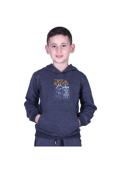 Fyk Kids 3'lü Erkek Çocuk Baskılı Cepli Kapüşonlu Sweatshirt Çok Renkli